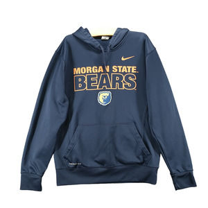 Nike Therma-Fit Men's Morgan State Bears Hoodie Sweatshirt Blue Medium Pullover